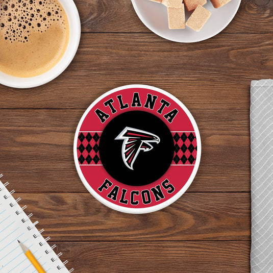 Fan Creations coaster NFL - Atlanta Falcons 4 inch Ceramic Argyle Coaster