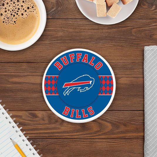 Fan Creations coaster NFL - Buffalo Bills 4 inch Ceramic Argyle Coaster