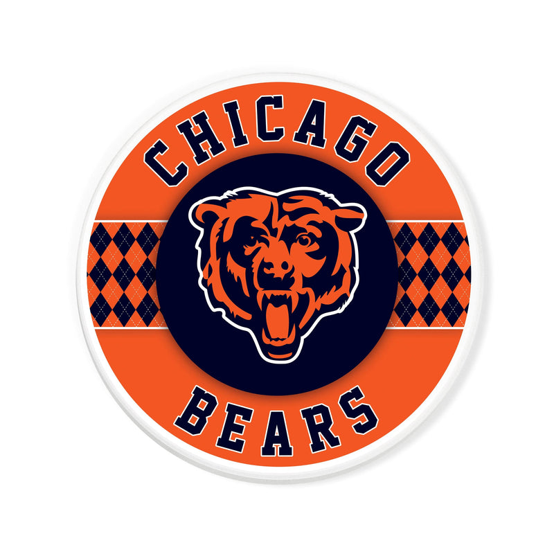 Load image into Gallery viewer, Fan Creations coaster NFL - Chicago Bears 4 inch Ceramic Argyle Coaster
