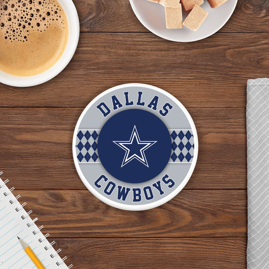 Fan Creations coaster NFL - Dallas Cowboys 4 inch Ceramic Argyle Coaster