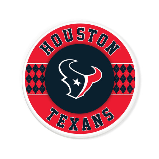 Fan Creations coaster NFL - Houston Texans 4 inch Ceramic Argyle Coaster