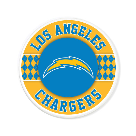 Fan Creations coaster NFL - Los Angeles Chargers 4 inch Ceramic Argyle Coaster