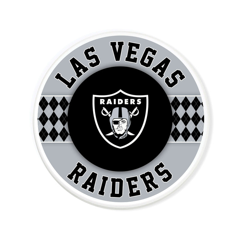Load image into Gallery viewer, Fan Creations coaster NFL - Las Vegas Raiders 4 inch Ceramic Argyle Coaster
