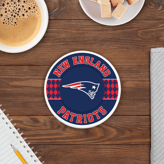 Fan Creations coaster NFL - New England Patriots 4 inch Ceramic Argyle Coaster