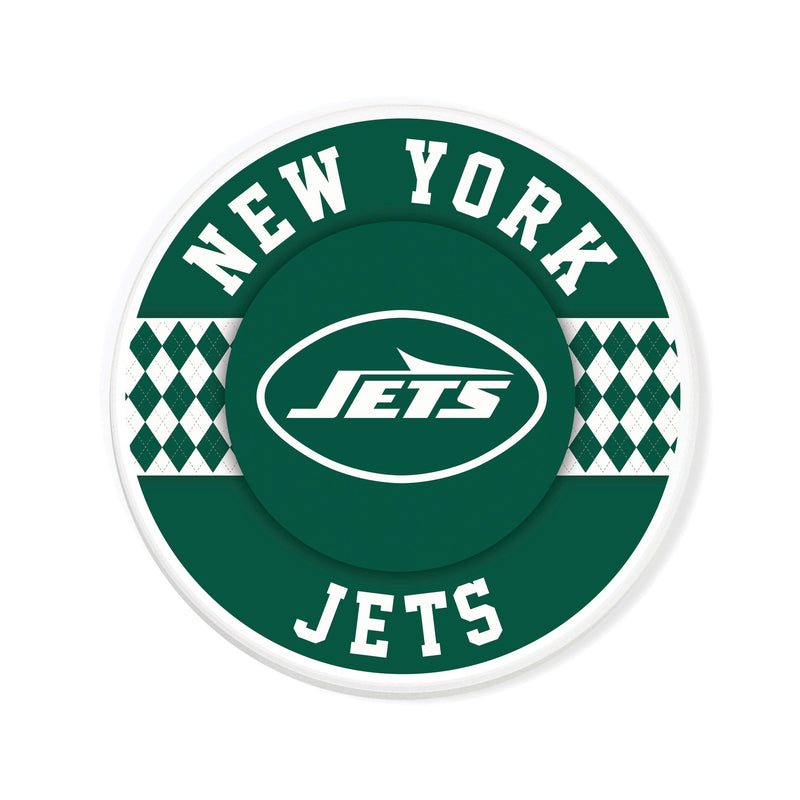 Load image into Gallery viewer, Fan Creations coaster NFL - New York Jets 4 inch Ceramic Argyle Coaster
