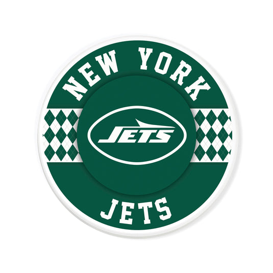 Fan Creations coaster NFL - New York Jets 4 inch Ceramic Argyle Coaster
