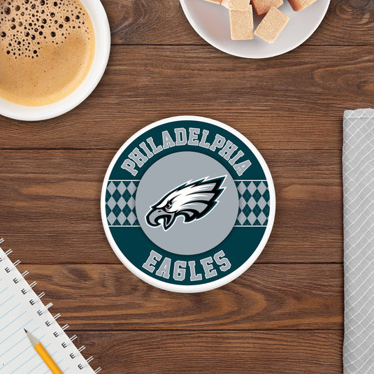 Fan Creations coaster NFL - Philadelphia Eagles 4 inch Ceramic Argyle Coaster