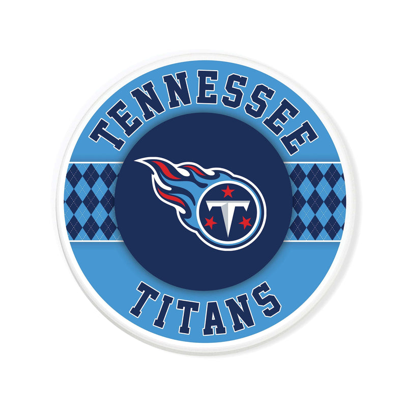 Load image into Gallery viewer, Fan Creations coaster NFL - Tennessee Titans 4 inch Ceramic Argyle Coaster
