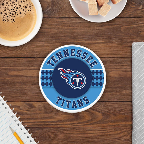Fan Creations coaster NFL - Tennessee Titans 4 inch Ceramic Argyle Coaster