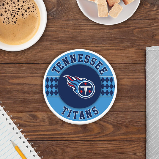 Fan Creations coaster NFL - Tennessee Titans 4 inch Ceramic Argyle Coaster