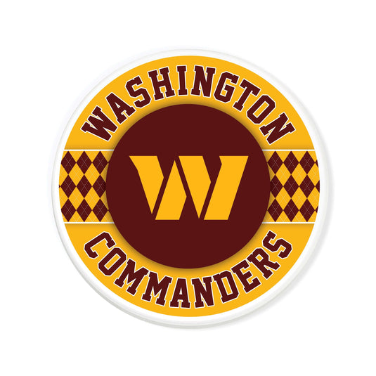 Fan Creations coaster NFL - Washington Commanders 4 inch Ceramic Argyle Coaster