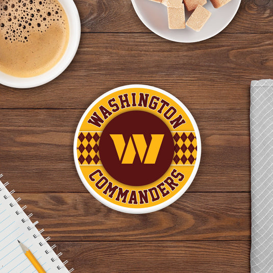 Fan Creations coaster NFL - Washington Commanders 4 inch Ceramic Argyle Coaster