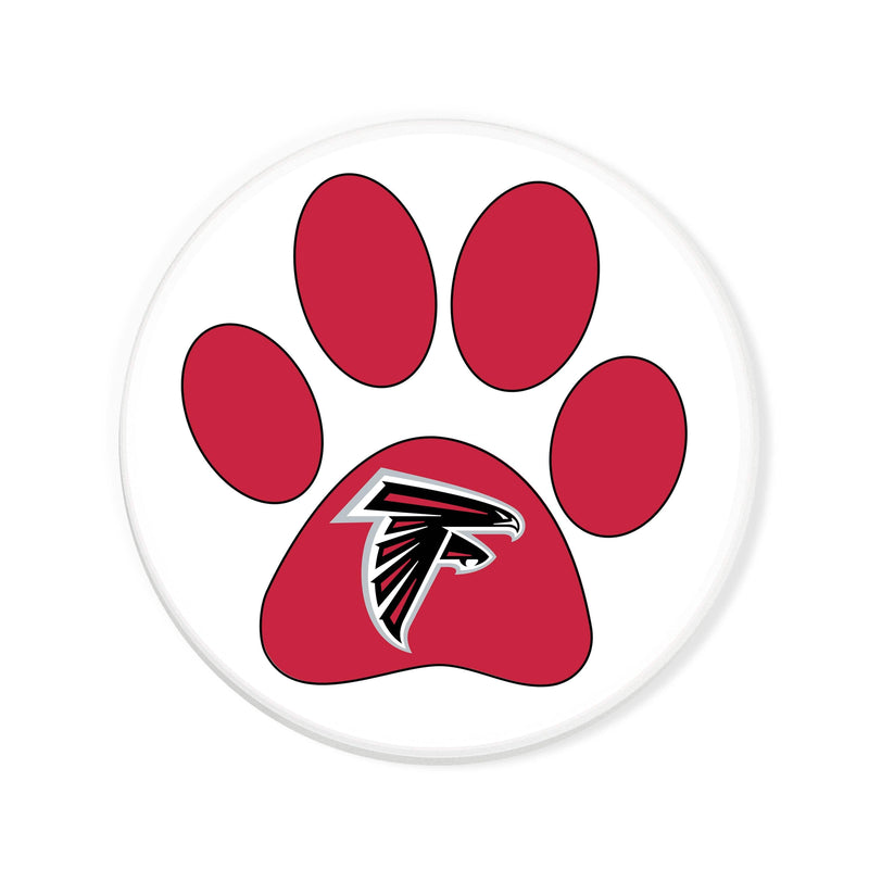 Load image into Gallery viewer, Fan Creations NFL Atlanta Falcons 4 in Round Dog Paw Coaster
