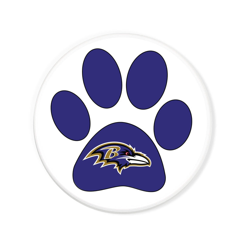 Load image into Gallery viewer, Fan Creations NFL - Baltimore Ravens 4 in Round Dog Paw Coaster
