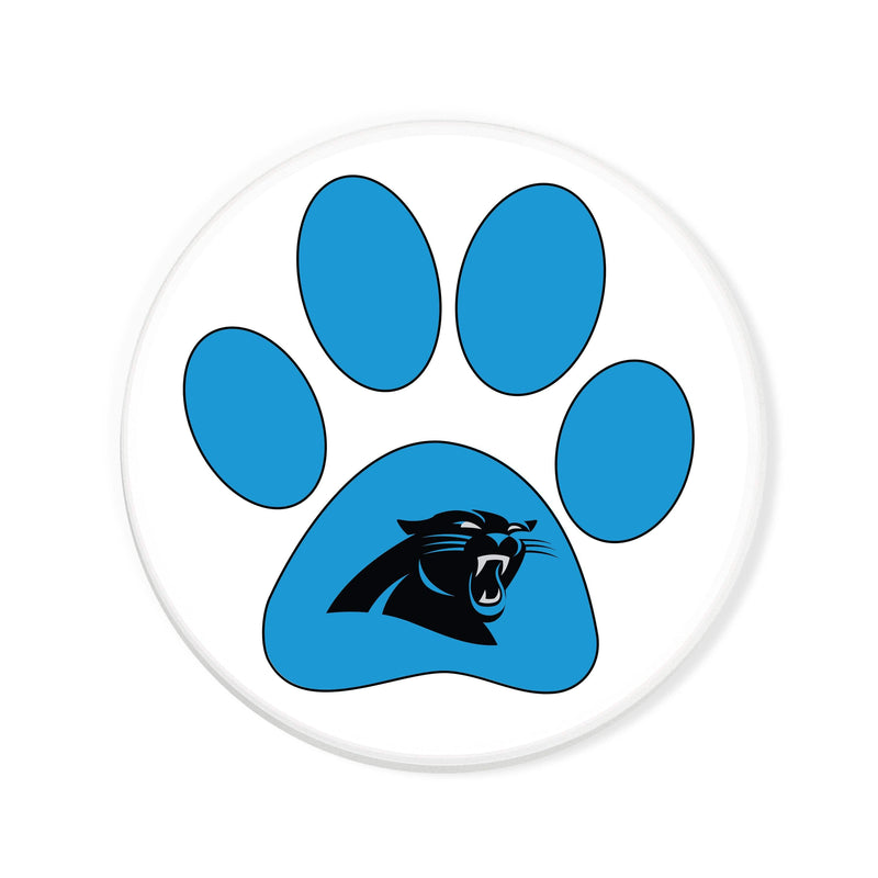 Load image into Gallery viewer, Fan Creations NFL - Carolina Panthers 4 in Round Dog Paw Coaster

