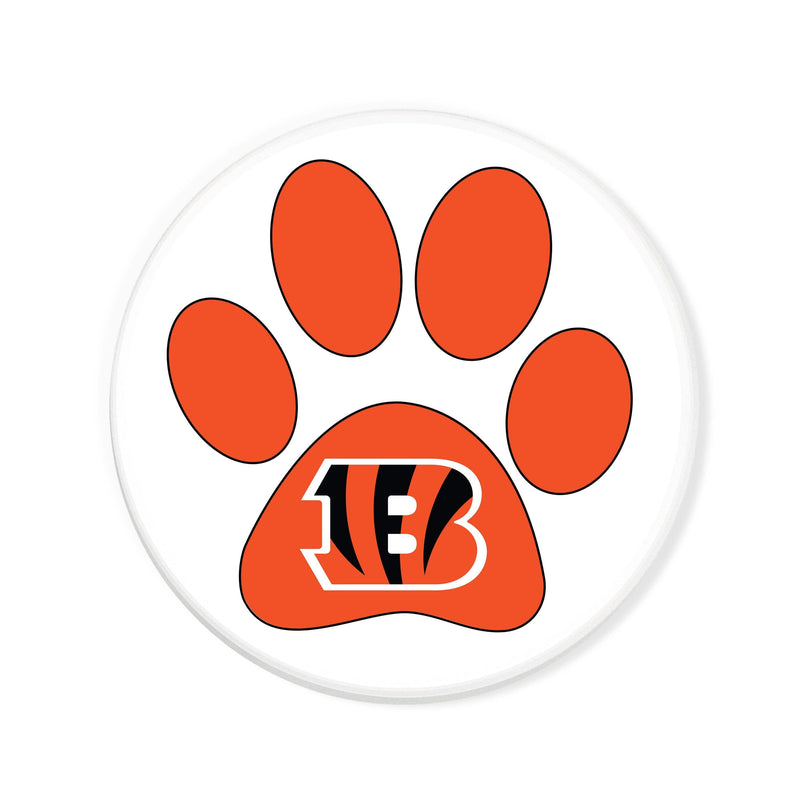 Load image into Gallery viewer, Fan Creations NFL - Cincinnati Bengals 4 in Round Dog Paw Coaster
