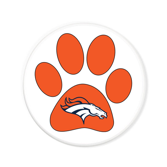 Fan Creations NFL - Denver Broncos 4 in Round Dog Paw Coaster