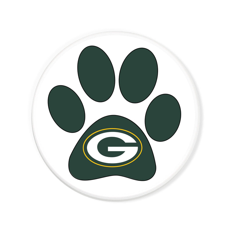 Load image into Gallery viewer, Fan Creations NFL - Green Bay Packers 4 in Round Dog Paw Coaster

