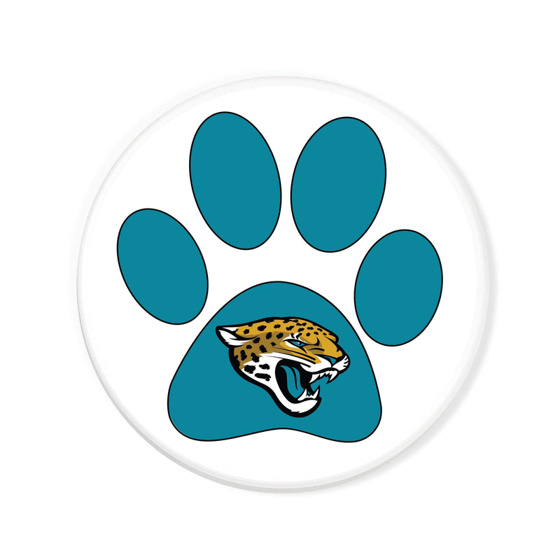 Load image into Gallery viewer, Fan Creations NFL - Jacksonville Jaguars 4 in Round Dog Paw Coaster
