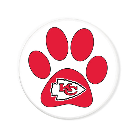 Fan Creations NFL - Kansas City Chiefs 4 in Round Dog Paw Coaster
