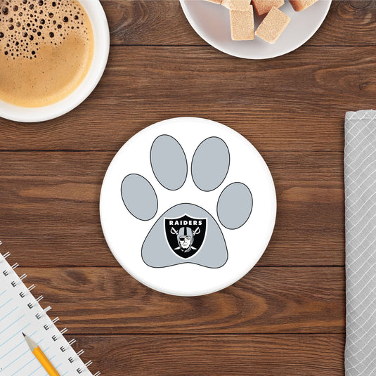 Fan Creations NFL - Las Vegas Raiders 4 in Round Dog Paw Coaster