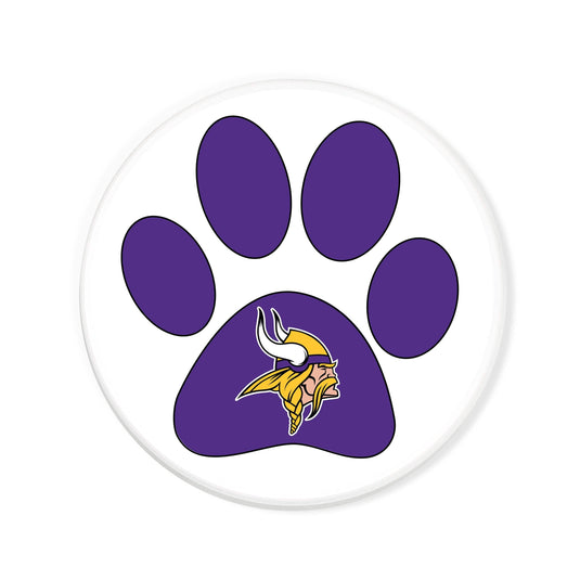 Fan Creations NFL - Minnesota Vikings 4 in Round Dog Paw Coaster