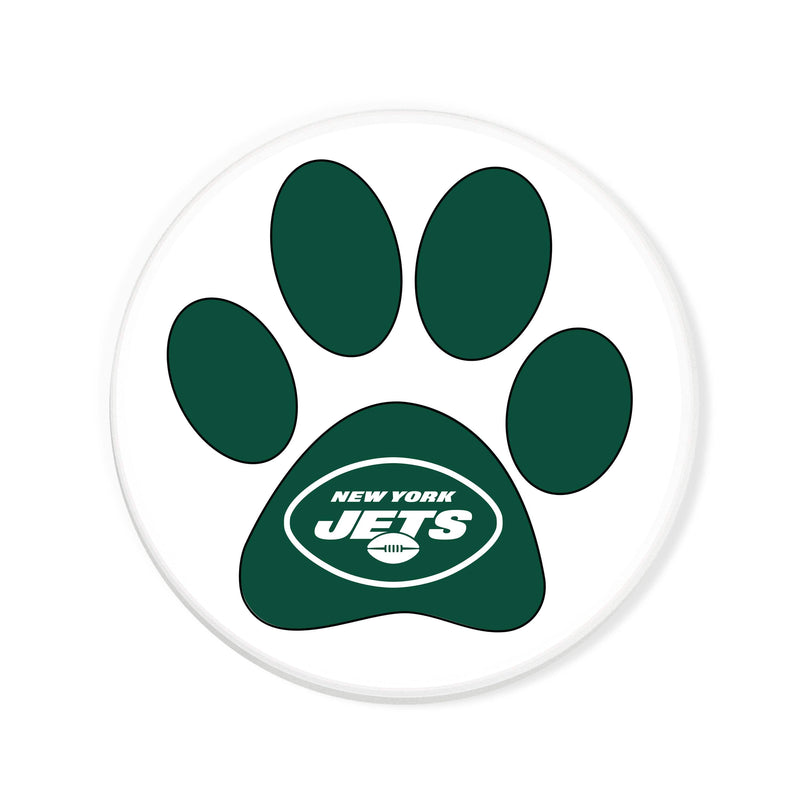 Load image into Gallery viewer, Fan Creations NFL - New York Jets 4 in Round Dog Paw Coaster
