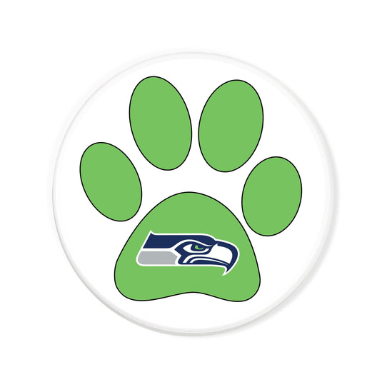 Fan Creations NFL - Seattle Seahawks 4 in Round Dog Paw Coaster