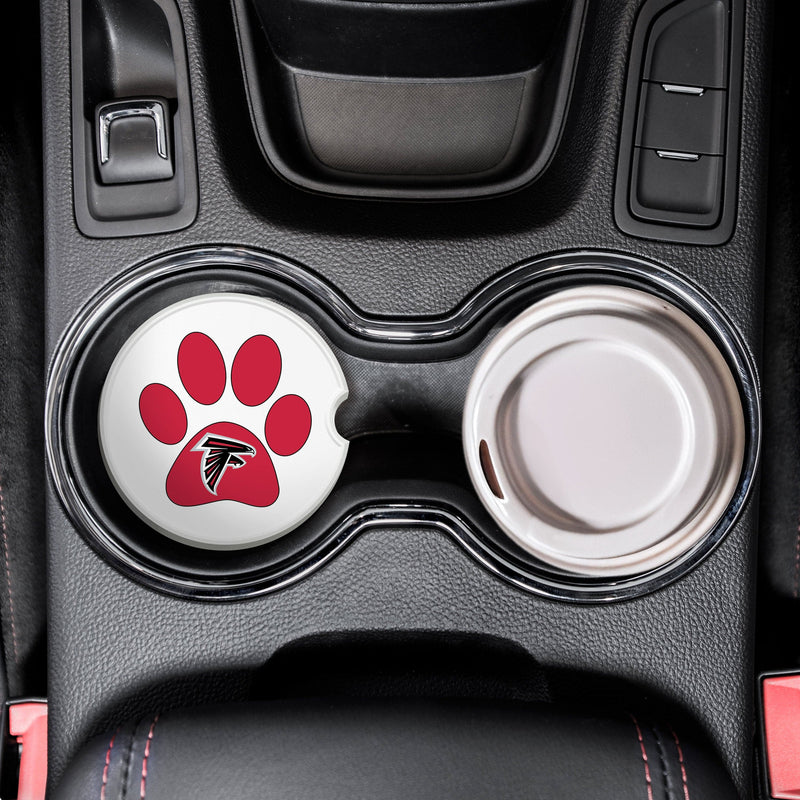 Load image into Gallery viewer, Fan Creations NFL Atlanta Falcons -Themed Ceramic Car Coaster – 2.5" Paw Print Design - 2 Pack
