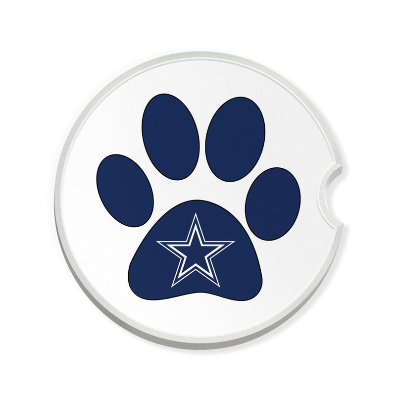 Load image into Gallery viewer, Fan Creations NFL Dallas Cowboys -Themed Ceramic Car Coaster – 2.5&quot; Paw Print Design - 2 Pack
