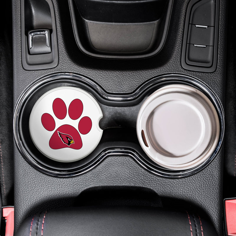 Load image into Gallery viewer, Fan Creations NFL Arizona Cardinals -Themed Ceramic Car Coaster – 2.5&quot; Paw Print Design - 2 Pack
