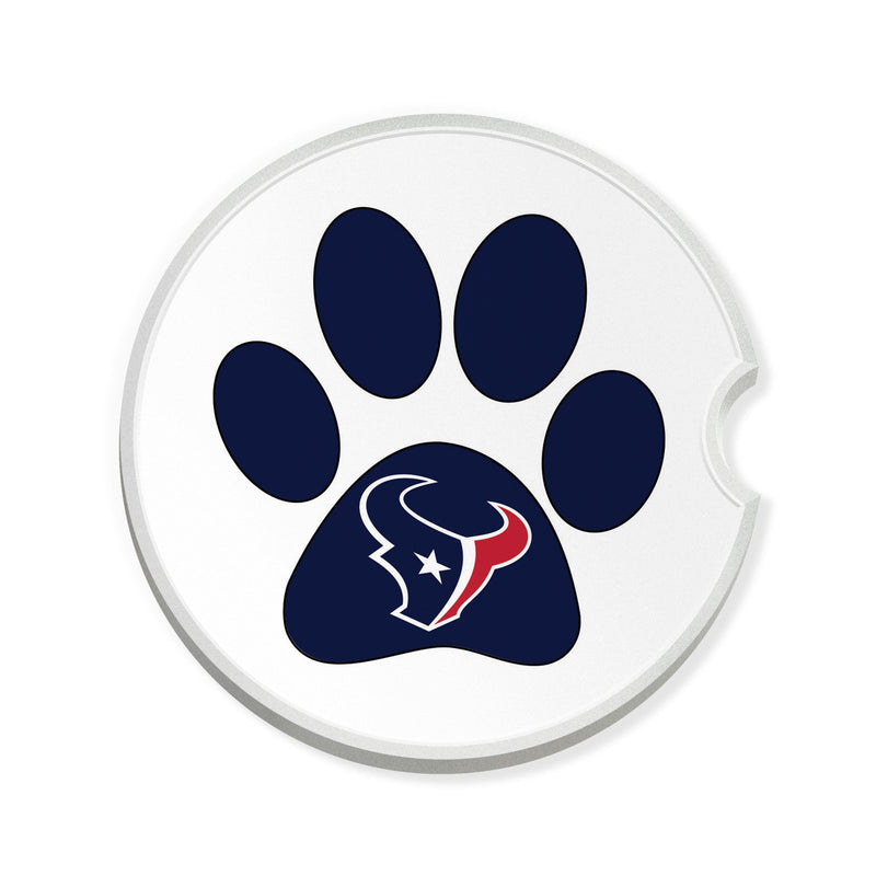 Load image into Gallery viewer, Fan Creations NFL Houston Texans -Themed Ceramic Car Coaster – 2.5" Paw Print Design - 2 Pack
