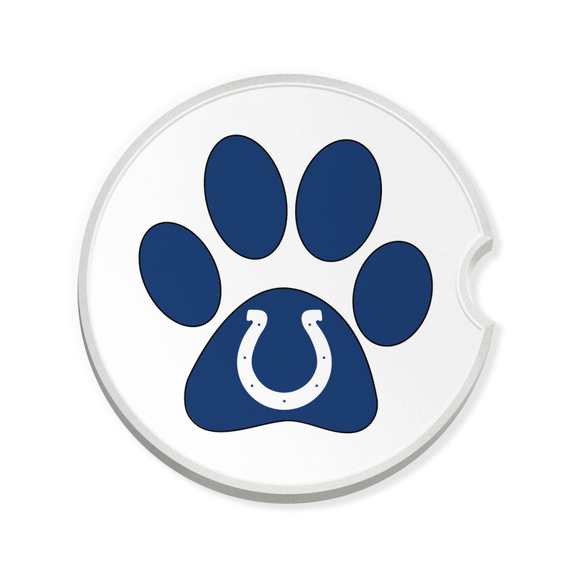Load image into Gallery viewer, Fan Creations NFL Indianapolis Colts -Themed Ceramic Car Coaster – 2.5" Paw Print Design - 2 Pack
