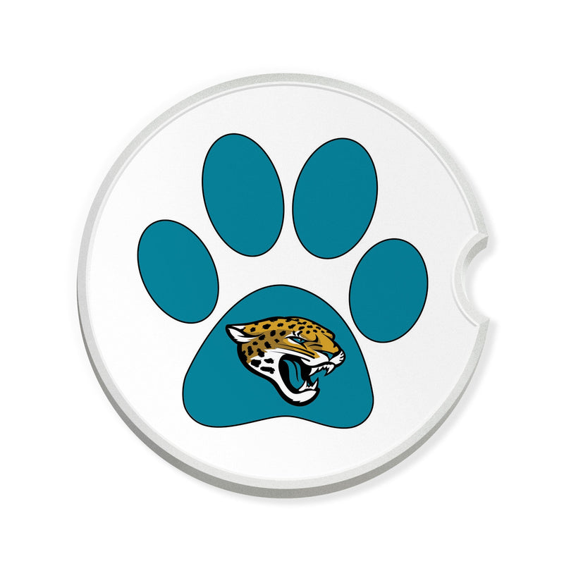 Load image into Gallery viewer, Fan Creations NFL Jacksonville Jaguars -Themed Ceramic Car Coaster – 2.5" Paw Print Design - 2 Pack
