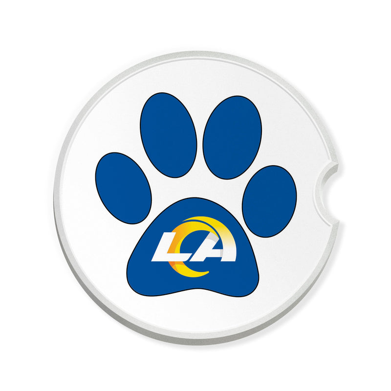Load image into Gallery viewer, Fan Creations NFL Los Angeles Rams -Themed Ceramic Car Coaster – 2.5&quot; Paw Print Design - 2 Pack

