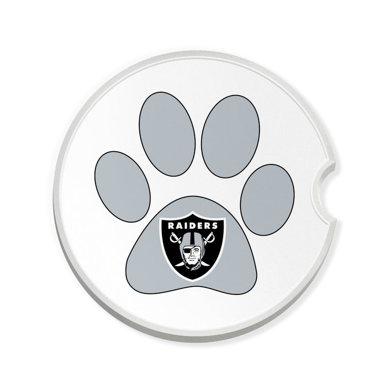 Load image into Gallery viewer, Fan Creations NFL Las Vegas Raiders -Themed Ceramic Car Coaster – 2.5" Paw Print Design - 2 Pack

