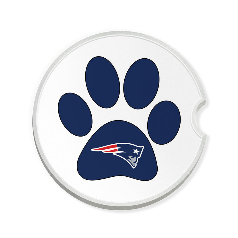 Load image into Gallery viewer, Fan Creations NFL New England Patriots -Themed Ceramic Car Coaster – 2.5&quot; Paw Print Design - 2 Pack

