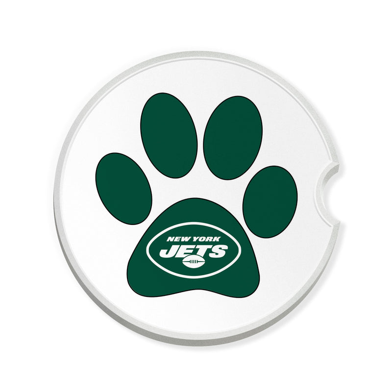 Load image into Gallery viewer, Fan Creations NFL New York Jets -Themed Ceramic Car Coaster – 2.5" Paw Print Design - 2 Pack
