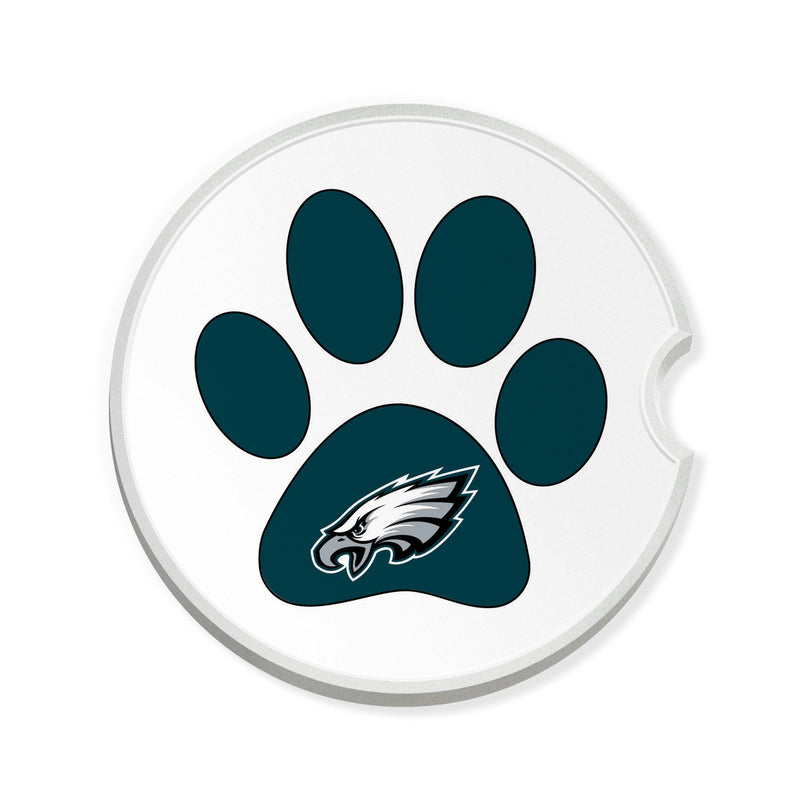 Load image into Gallery viewer, Fan Creations NFL Philadelphia Eagles -Themed Ceramic Car Coaster – 2.5" Paw Print Design - 2 Pack
