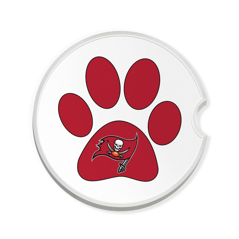 Load image into Gallery viewer, Fan Creations NFL Tampa Bay Buccaneers -Themed Ceramic Car Coaster – 2.5" Paw Print Design - 2 Pack

