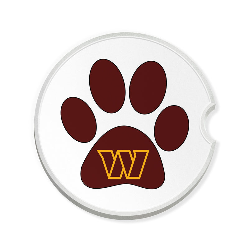 Load image into Gallery viewer, Fan Creations NFL Washington Commanders -Themed Ceramic Car Coaster – 2.5" Paw Print Design - 2 Pack
