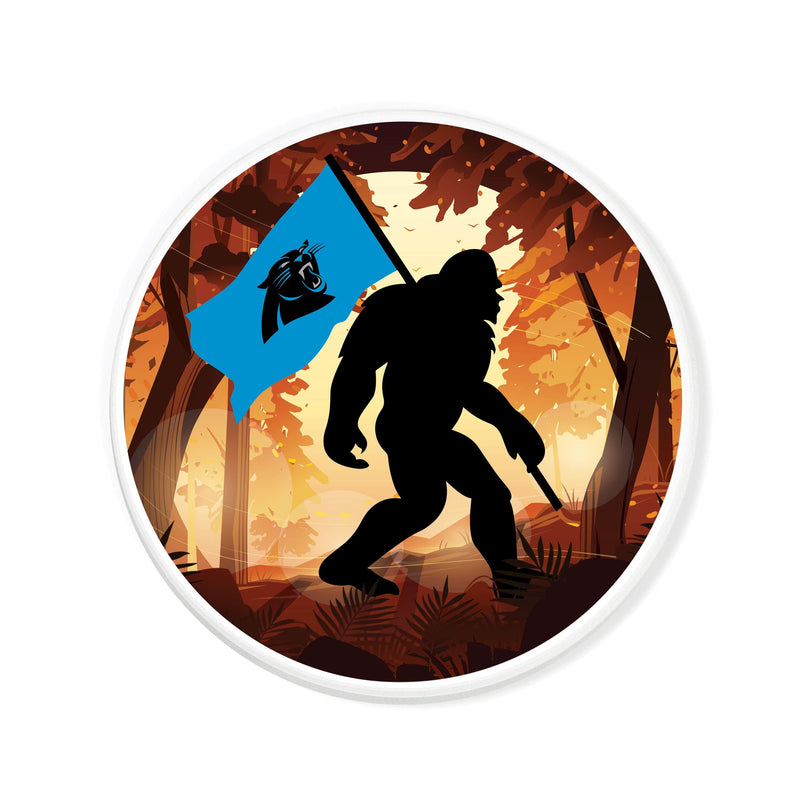 Load image into Gallery viewer, Fan Creations NFL Carolina Panthers - 4 inch Ceramic Big Foot Flag Car Coaster
