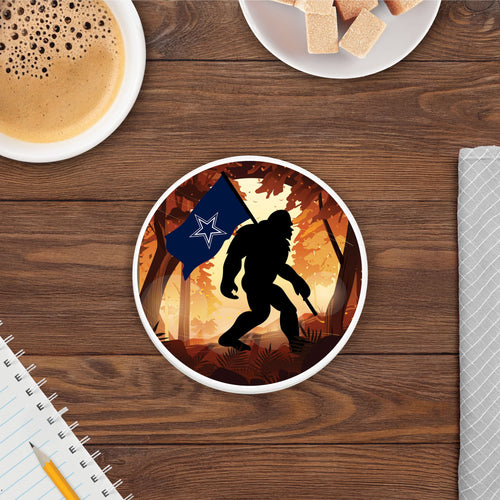 Fan Creations NFL Dallas Cowboys - 4 inch Ceramic Big Foot Flag Car Coaster