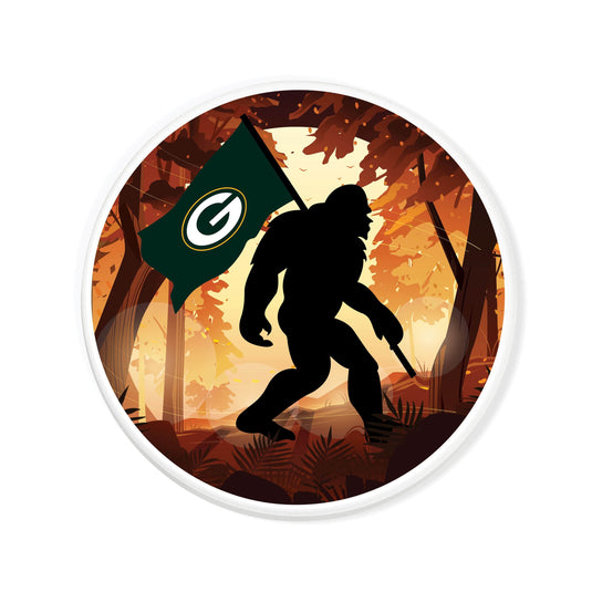Fan Creations NFL GreenBay Packers - 4 inch Ceramic Big Foot Flag Car Coaster