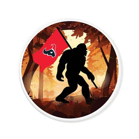 Fan Creations NFL Houston Texans - 4 inch Ceramic Big Foot Flag Car Coaster