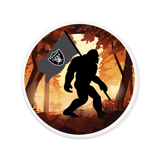 Fan Creations NFL Las Vegas Raiders - 4 inch Ceramic Big Foot Flag Car Coaster
