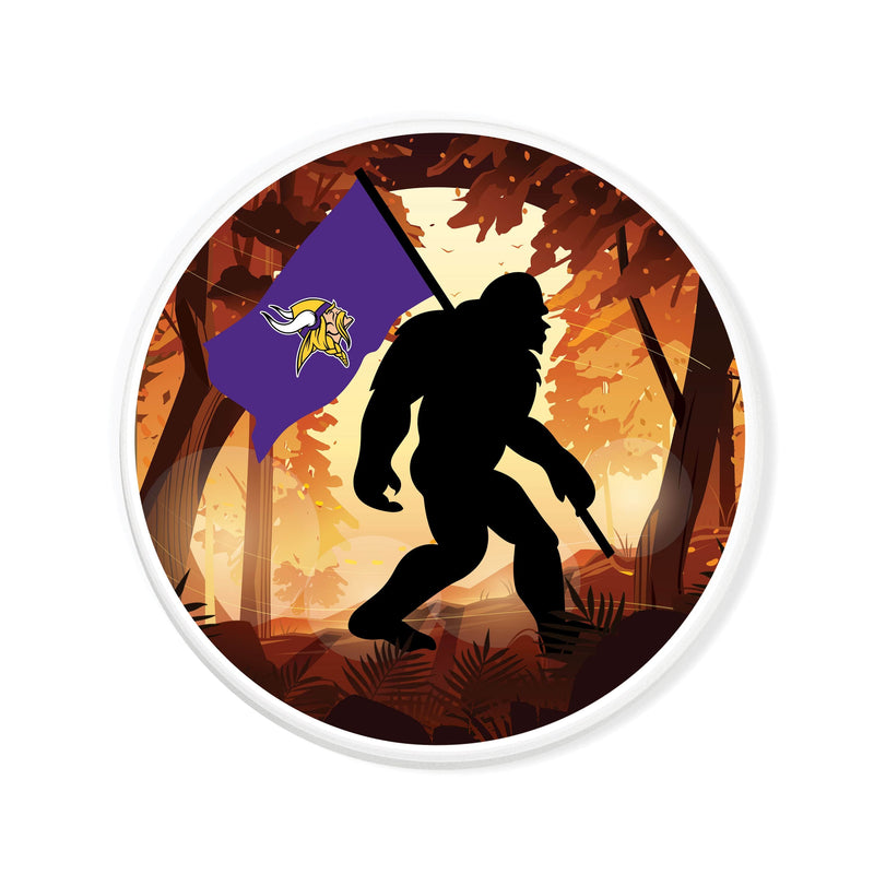 Load image into Gallery viewer, Fan Creations NFL Minnesota Vikings - 4 inch Ceramic Big Foot Flag Car Coaster
