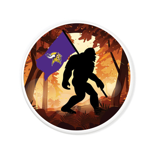 Fan Creations NFL Minnesota Vikings - 4 inch Ceramic Big Foot Flag Car Coaster