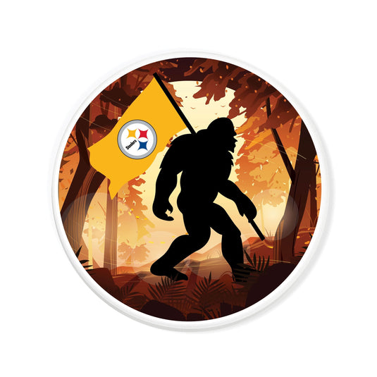 Fan Creations NFL Pittsburgh Steelers-  4 inch Ceramic Big Foot Flag Car Coaster