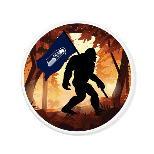 Fan Creations NFL Seattle Seahawks-  4 inch Ceramic Big Foot Flag Car Coaster